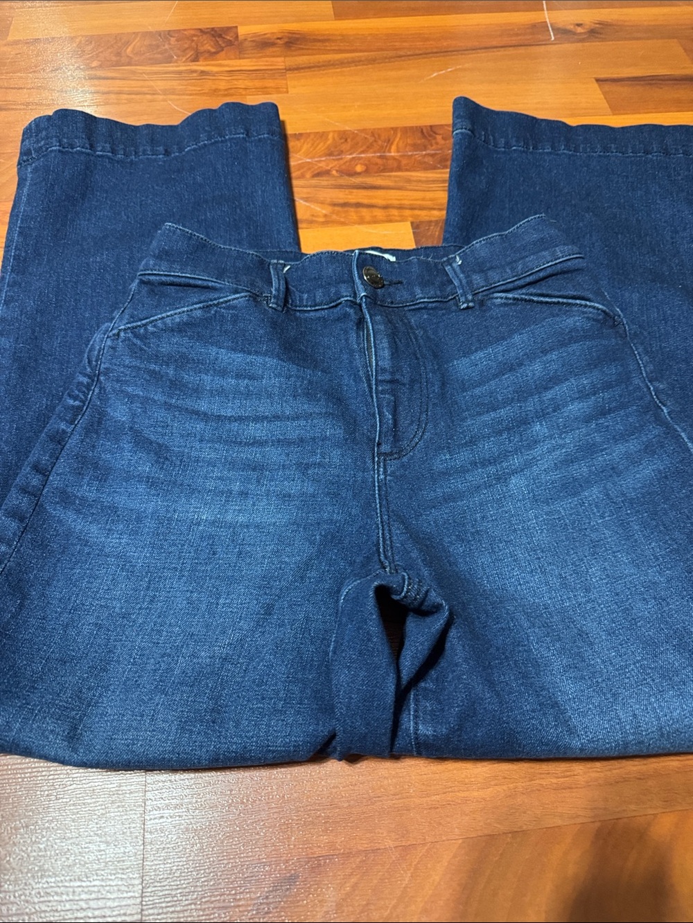 Loft petite High Rise Trouser Dark Blue Jeans 2 petite - Picture 2 of 6